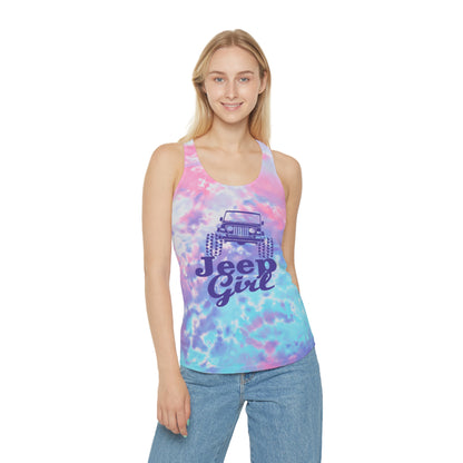 "Jeep Girl" Tie Dye Racerback Tank Top