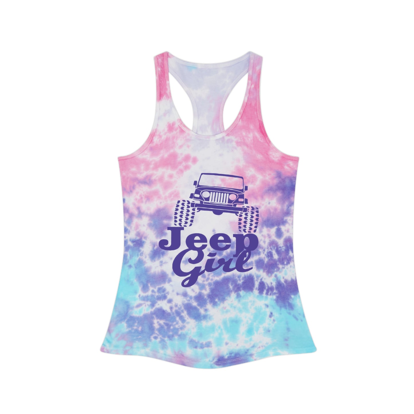 "Jeep Girl" Tie Dye Racerback Tank Top