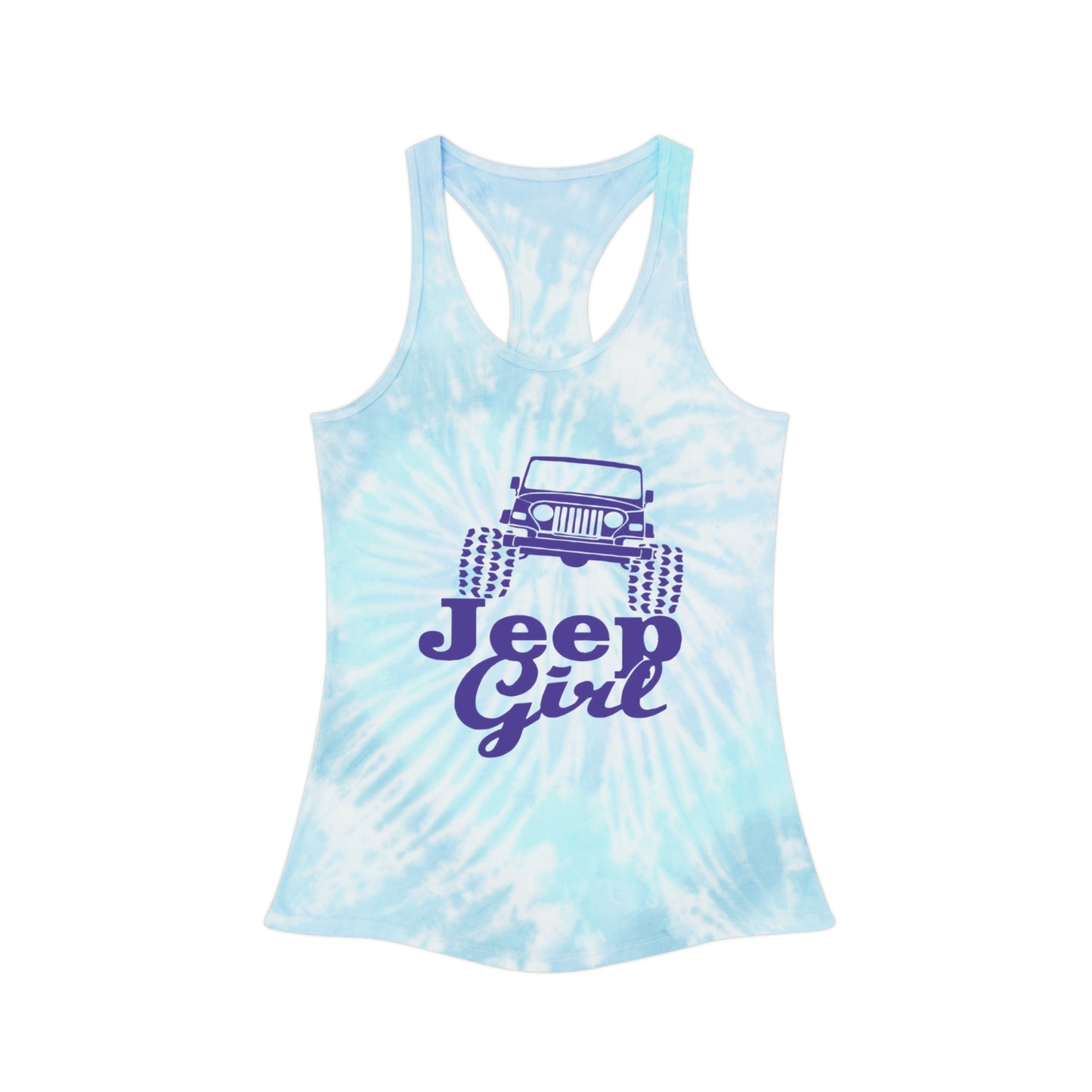 "Jeep Girl" Tie Dye Racerback Tank Top