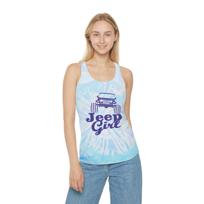 "Jeep Girl" Tie Dye Racerback Tank Top