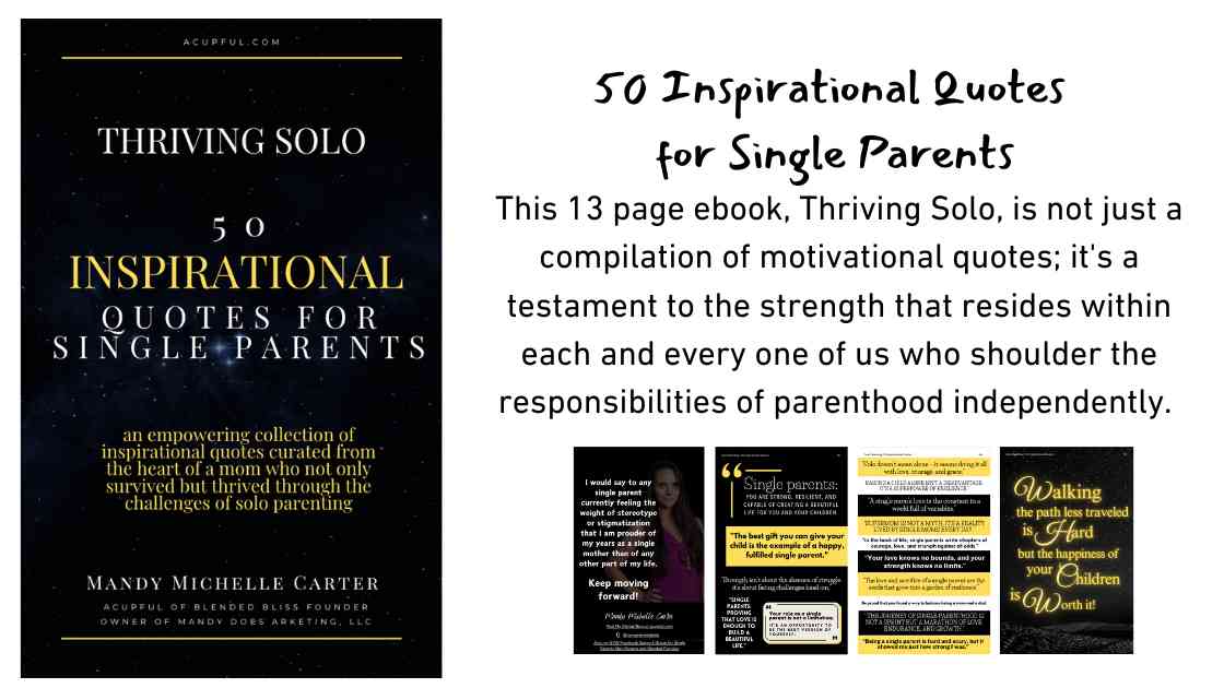 Thriving Solo: Inspirational Quotes for Single Parents  (DIGITAL FLIP BOOK)