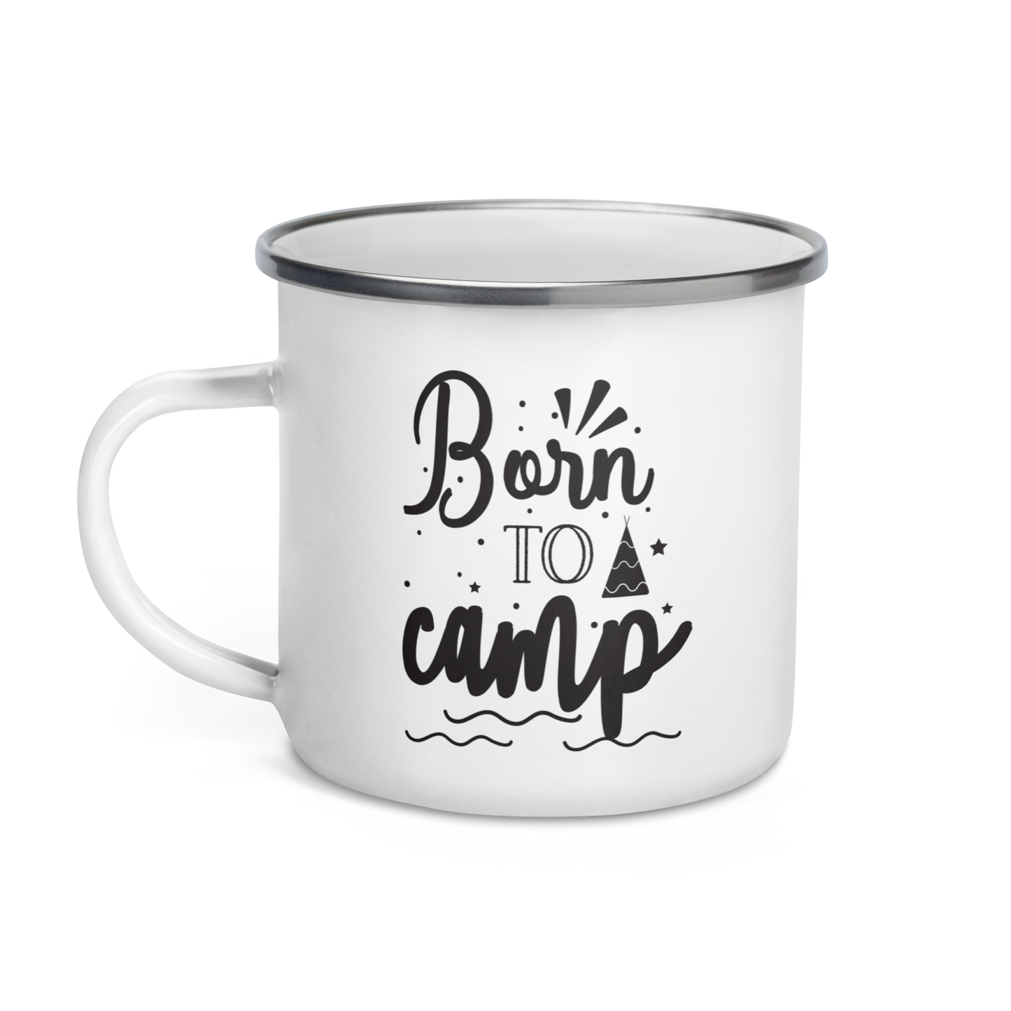 "Happy Camper" Enamel Mug