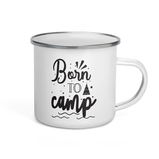 "Happy Camper" Enamel Mug