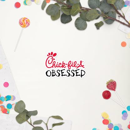 Chick-fil-a obsessed bubble-free stickers