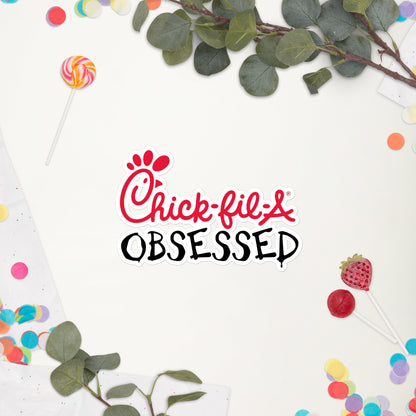 Chick-fil-a obsessed bubble-free stickers