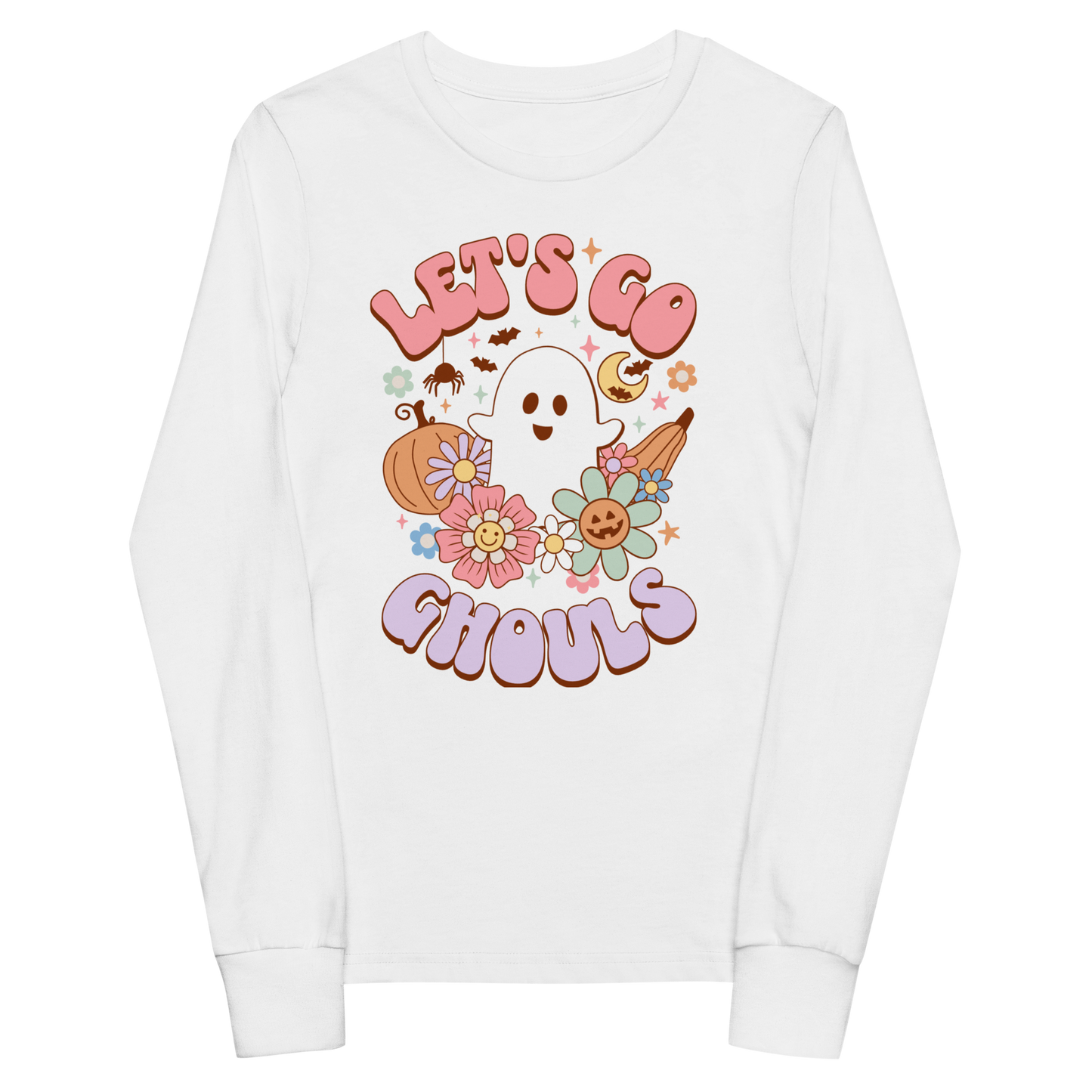 "Let's Go Ghouls" Youth long sleeve Halloween tee