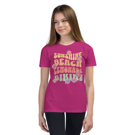 "Sunshine and Beach" Youth Short Sleeve T-Shirt