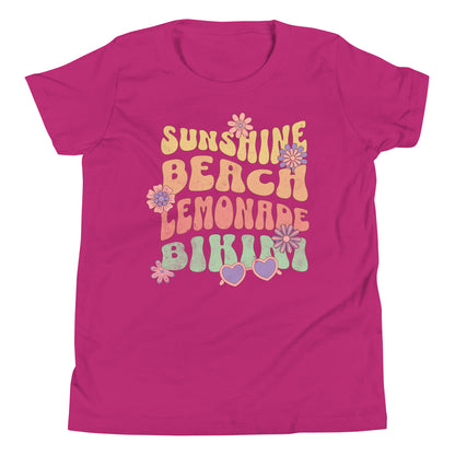 "Sunshine and Beach" Youth Short Sleeve T-Shirt