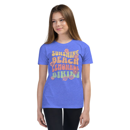 "Sunshine and Beach" Youth Short Sleeve T-Shirt