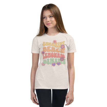 "Sunshine and Beach" Youth Short Sleeve T-Shirt